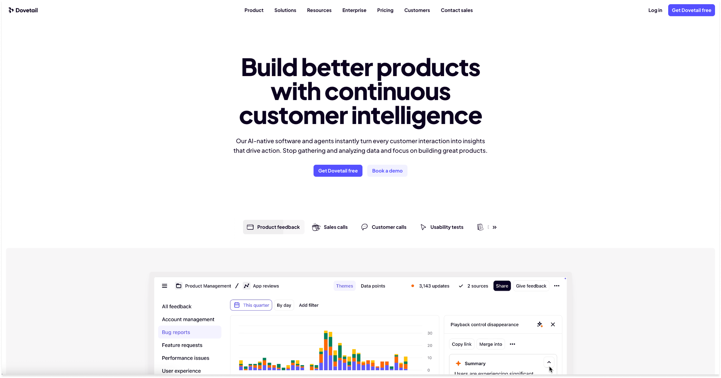 Dovetail Homepage Shad