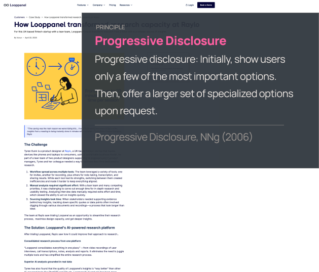Looppanel ProgressiveDisclosure